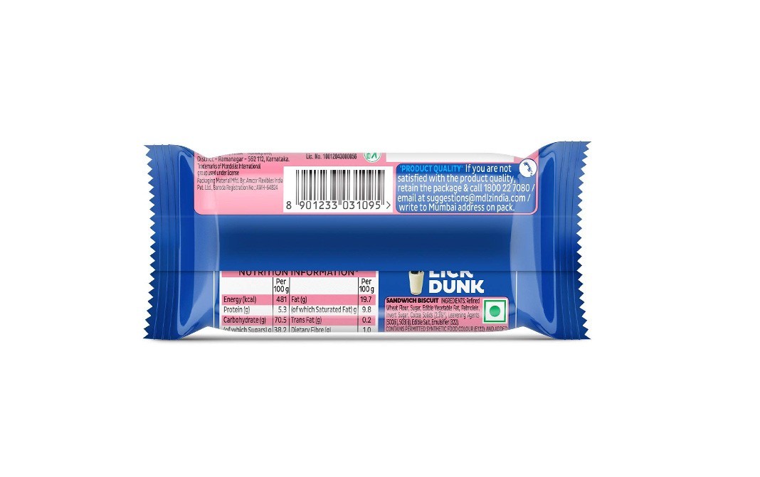 Cadbury Strawberry Creme Flavoured Oreo Chocolatey Sandwich Biscuits   Pack  51.5 grams